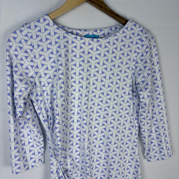 J. McLaughlin Purple Sage Catalina Cloth Ruched Dress - Picture 4 of 6